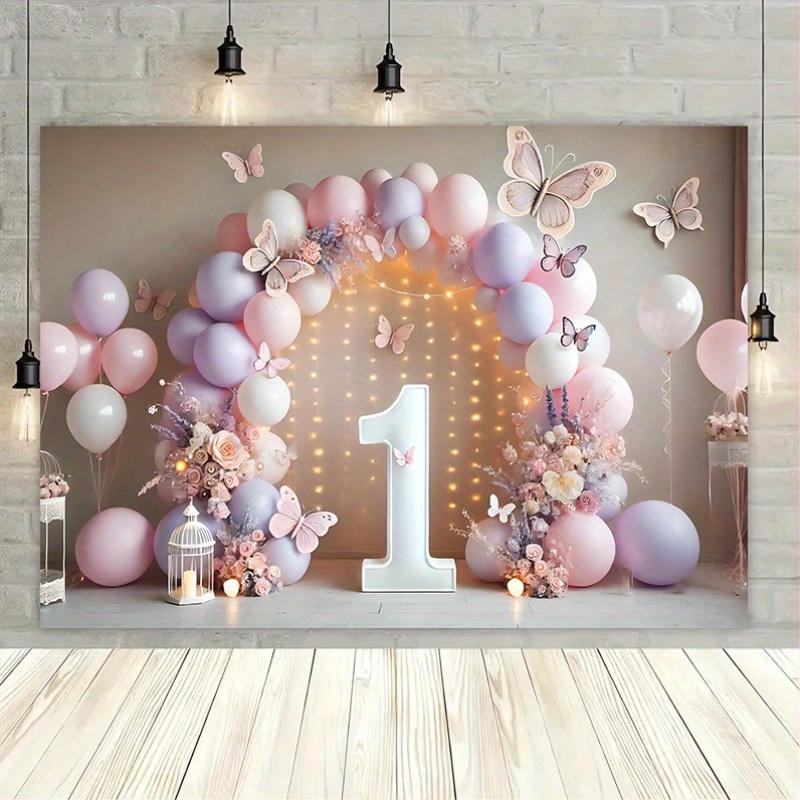 A dreamy and colorful birthday party background cloth, with bright colors, suitable for family gatherings and weddings
