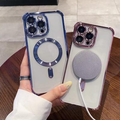 Luxury For Magsafe Magnetic Phone Case For Xiaomi Redmi Note 15 Pro Plus 14 13 12 12S Europe Soft Plating Protection Cover