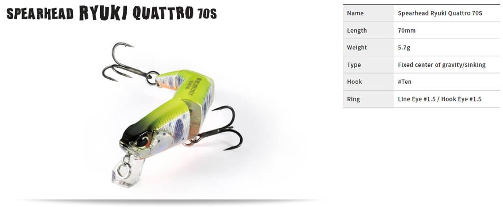 DUO Spearhead Ryuki 70S Quattro Sinking Lure ANA4076 (3623)