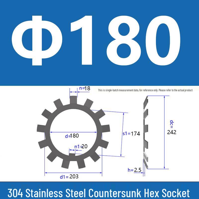 304 Stainless Steel Locking Stop Washer Nut, Round, DIN5406, In Stock