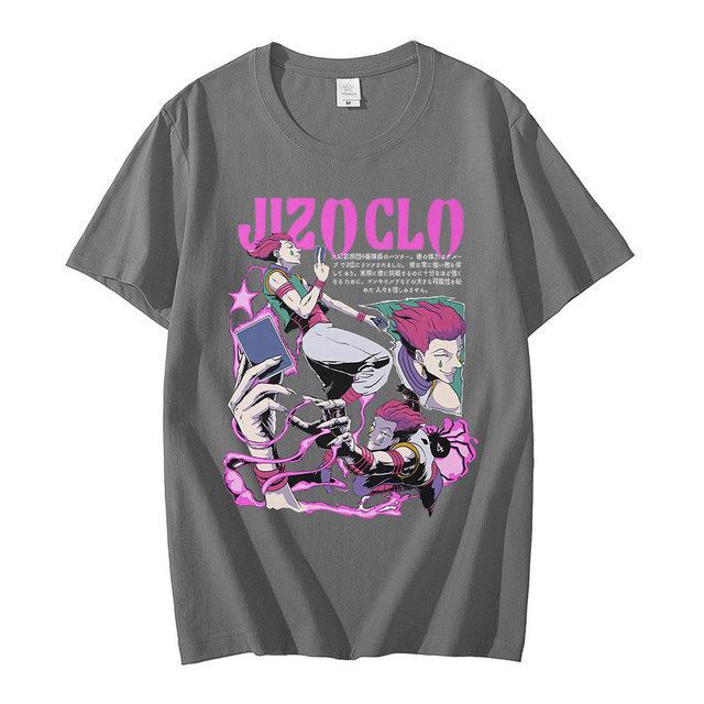 Аниме Hunter X Hunter Футболка Манга Курапика Хисока Killua Zoldyck Графические футболки Мужские Harajuku Негабаритные футболки унисекс Одежда для пар XXXL чёрный 1219₽
