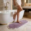 Bathroom Rug Soft Absorbent Plush Floor Mat Anti-Slip Bath Rug Quick Dry Machine Washable Long Mat for Bathroom Tub Sink Toilet