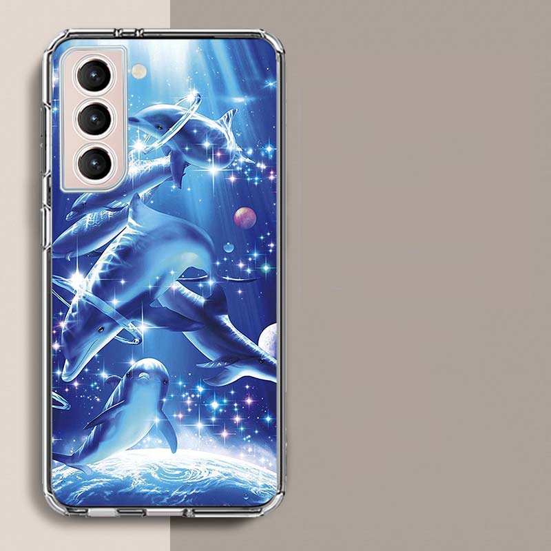 Deep sea turtle dolphin landscape Phone Case For Galaxy A14 A24 A34 A54 Samsung A02S A12 A22 A32 A42 A52 A72 A13 A33 A53 5G A03