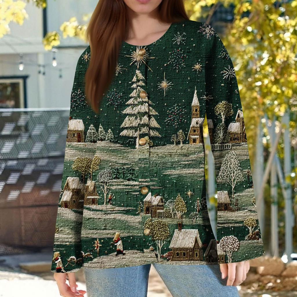 Dámská módní pletená svetrová bunda s dlouhým rukávem a zapínáním na knoflíky