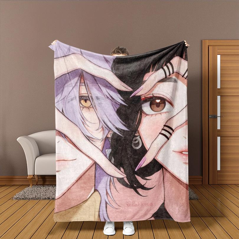 K-P Men'S Picture Girl Group Witch Hunter Group Peripheral Printing Blanket Flannel Comfortable Soft Blanket, Welfare Blanket, Gift Blanket