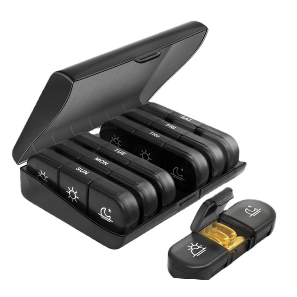 Wöchentlicher Medikamenten-Organizer 3 Mal täglich Groß 7 Tage Täglicher Medikamentenplaner Behälter Etui 21