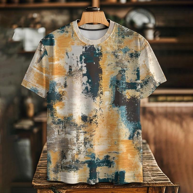

Longying T-shirt Summer Simple Camouflage Straight Fashion Tube Short Sleeved Shirt 6XL