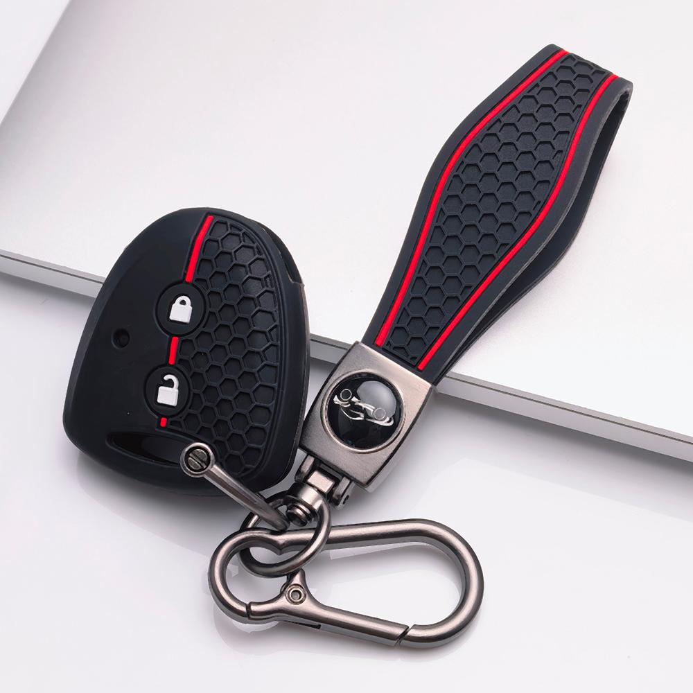 Key Cover for Toyota Hilux Yaris Corolla Rav4 Vigo Vitz Echo Classic with Keychain Anti-Scratch Guard Shockproof Protection Soft Grip Texture