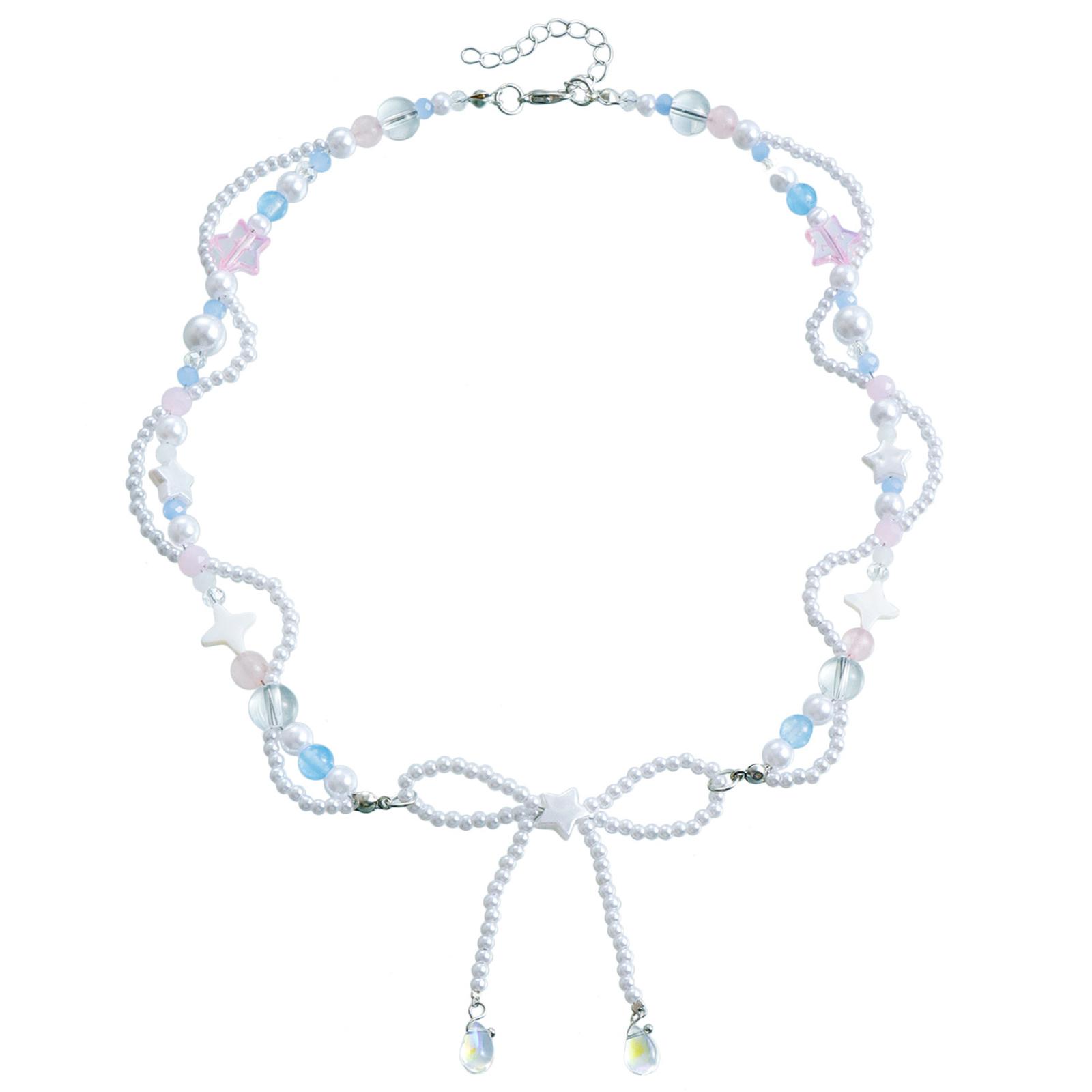 

Изящное ожерелье-бантик с элегантной подвеской в виде звезды, украшение на ключицу, элегантное ожерелье, ювелирные изделия для женщин и девочек