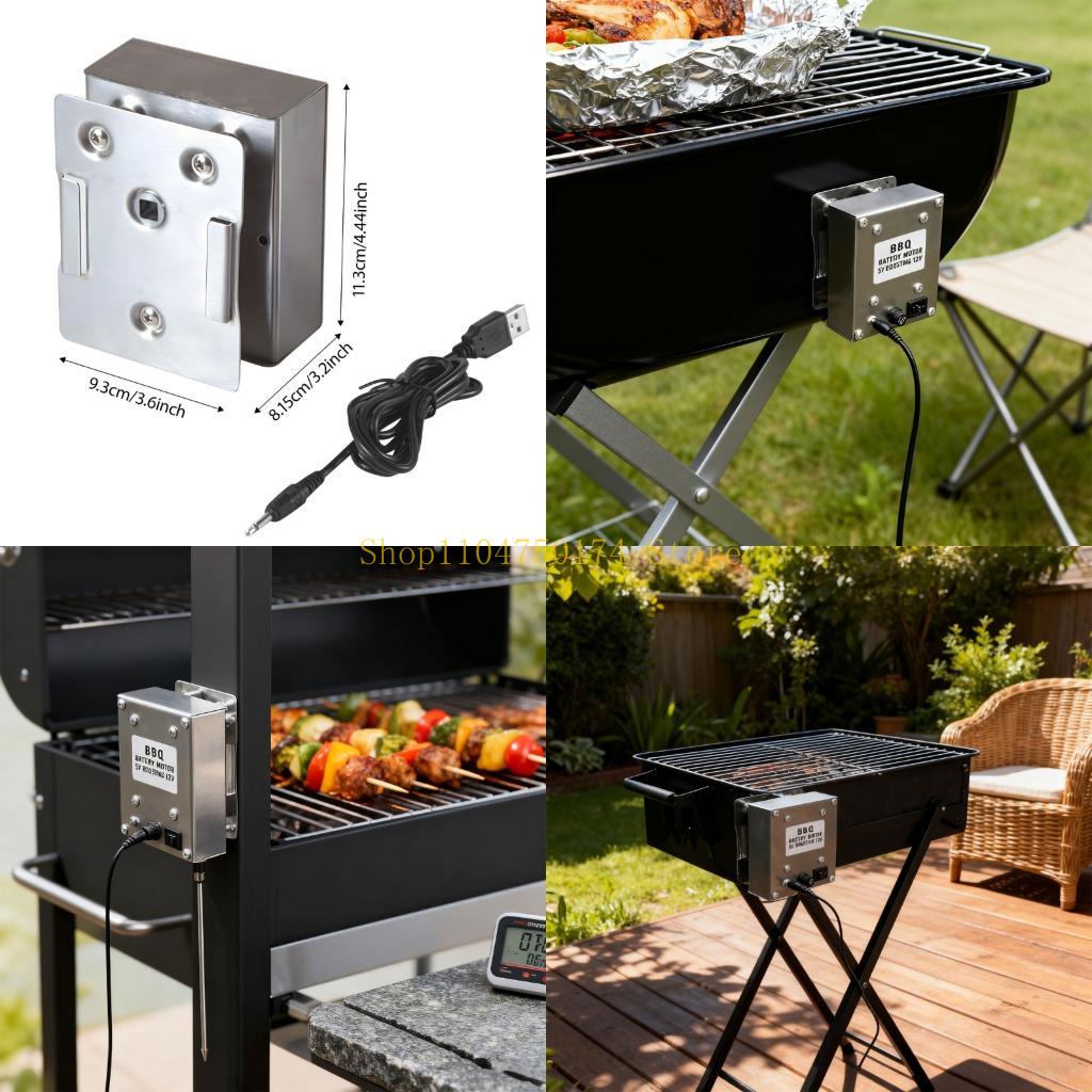 Professional Grades Barbecue Motor USB Power Design Ensures Reliable Rotations Speed During Extended Cooking Projects top sale