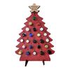 Yousheng Wooden Christmas Tree Wine Rack 24 Days Advent Calendar Wine Bottle Holder Adult Christmas Tree Countdown Decoration for Countertop Bar Decor