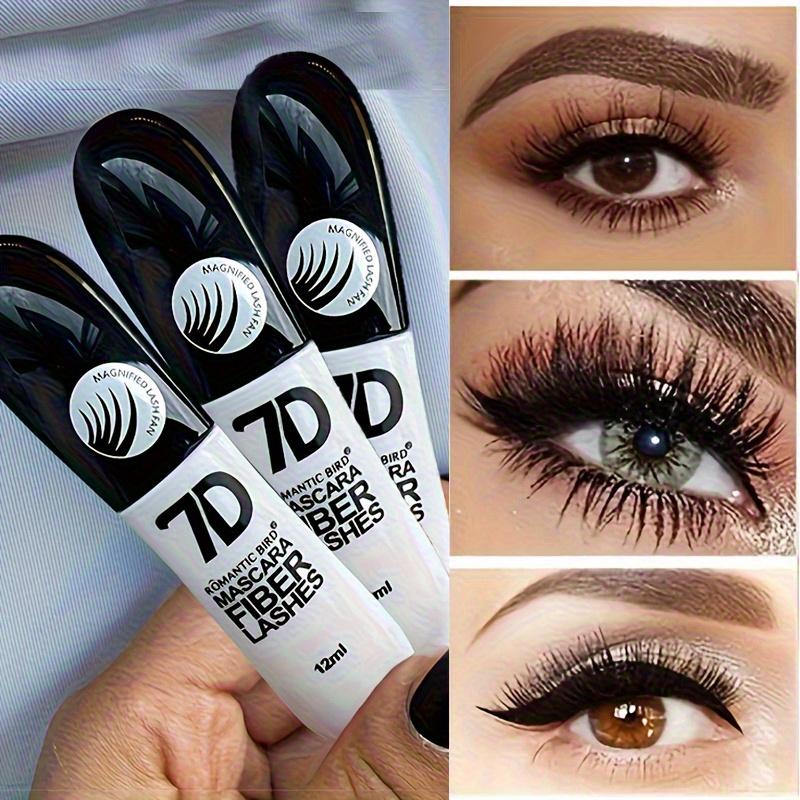 7D Fiber Mascara Set Waterproof Durable Curling Mascara Sweatproof Anti-smudge Slimming Base Mascara for All Skin Types