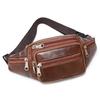 Leather Waist Bag, Running Sports Bag, Men's Multi-functional Single-shoulder Bag, Mobile Phone Waist Bag