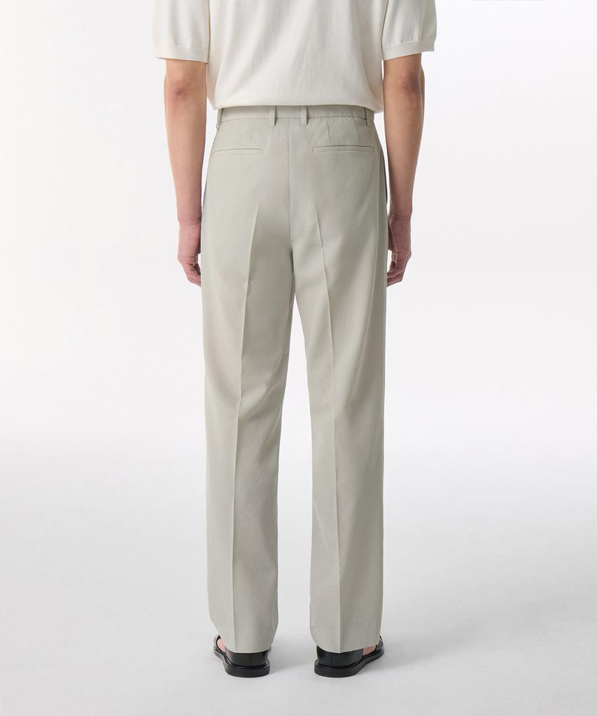 MUSINSA STANDARD Cool Touch Semi-Wide Hidden Banding Slacks [Dusty Cream]
