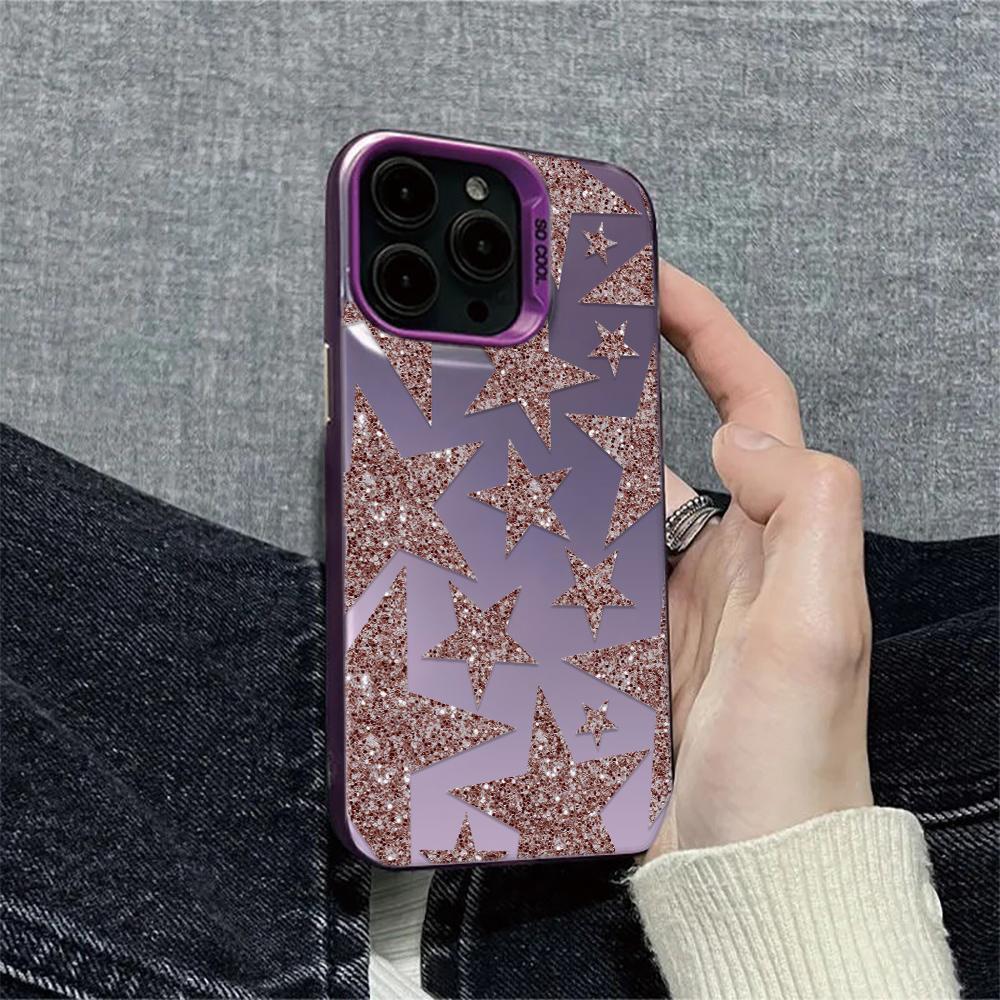 Frosted Pentagram Phone Case For IPhone 16 14 15 Plus 11 12 13 17 Pro Max Case 17 Air 16E Hard Shockproof Silicone Phone Cover
