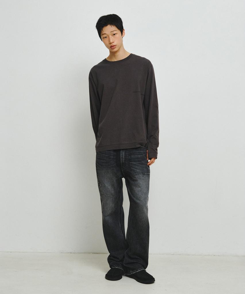 ENDOOR Finger Hole Stitch Long Sleeve (Dark Gray)