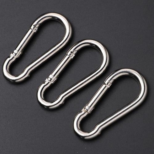 Itisyou Stainless Steel Spring Hooks Carabiner Hooks 6cm Pack of 20