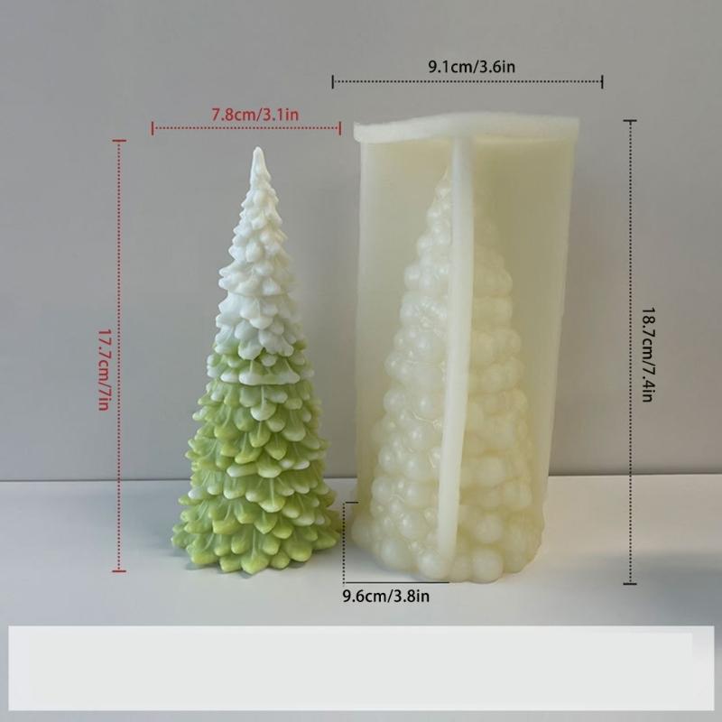 Christmas Tree Silicone Candle Mold Aromatherapy Scented Candle Epoxy Resin Mould Casting Tool for DIY Candle Making