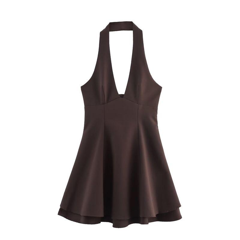 Kaslead New Women Clothes Western Style Fashion Double Layer Neck Collar Dress 3152269