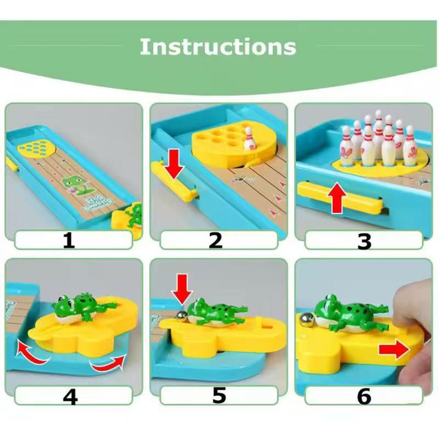 1Set-Mini Premium-Quality Desktop High-Standard Bowling Premium-Quality Game Top-Grade Toy High-Standard Funny Indoor Parent-Child Interactive