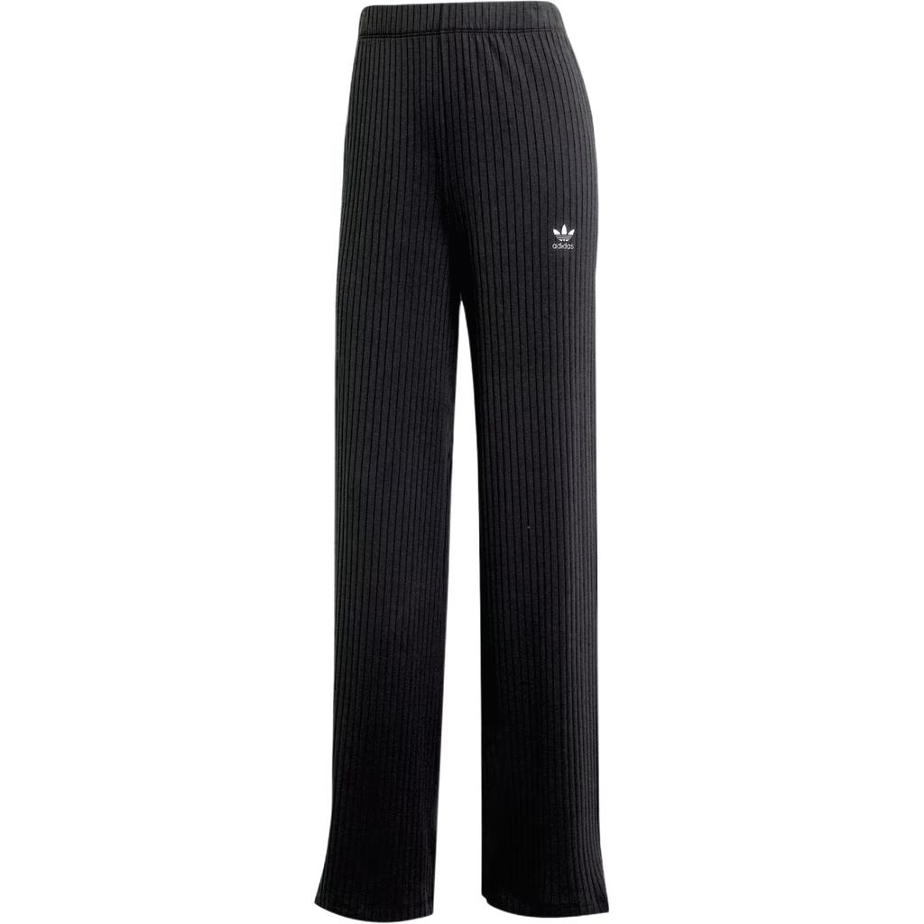 Adidas Womens Essentials Wide Rib Pants Black Women Streetwear JD1499