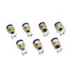 Air Pneumatic 14mm 16mm Hose Tube 1/4" 1/8" 3/8" 1/2" 3/4" Male Thread Air Pipe Connector Quick Coupling Brass Fitting 1 Pcs