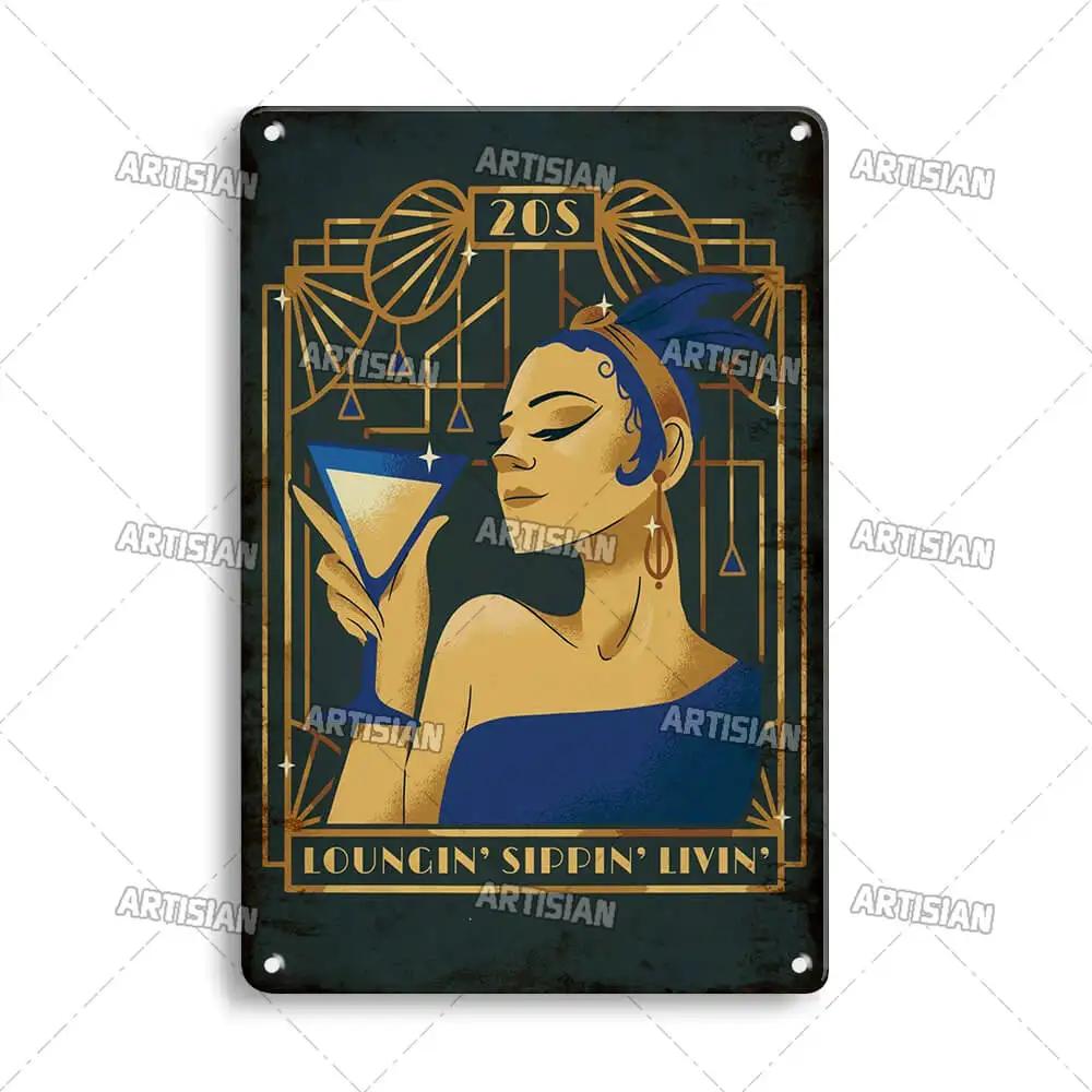ARTISAN Retro Wein Metallschild Dekoposter Alkohol Wand Metall Blechschild Werbung Wanddeko Man Cave Club Metallplakette