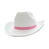 White Hat Costume Accessories Western Cowboy Hat Multipurpose Decoration for Kid Girl Costume Cosplay Props Ornament