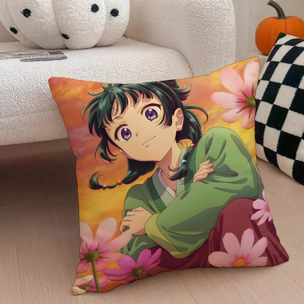 Classic Japanese Anime TThe Apothecary Diaries Cushion Cover Throw Pillow Cover Hidden Button Durable Polyester Chair Cushion