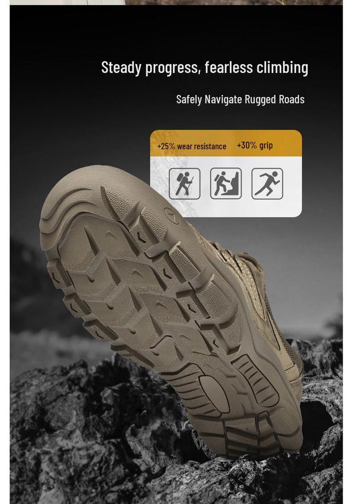 Men's Plus Size Tactical Hiking Boots - Outdoor & Trail Running Shoes for Autumn/Winter