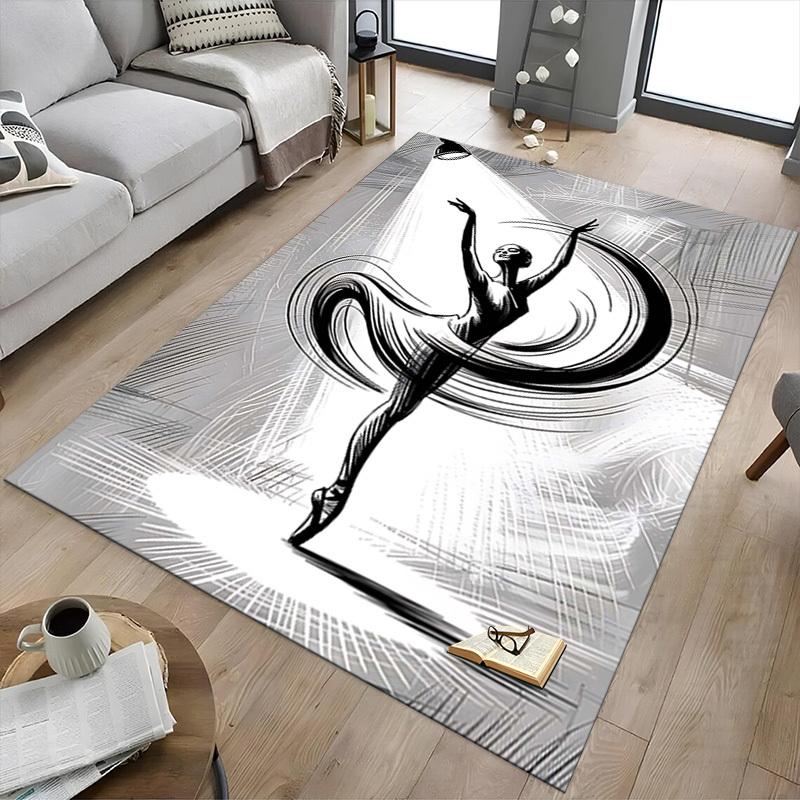 1PC Ballet Dancer Extra Large Non-Slip Floor carpet, Office, family, bedroom, Studio - Large Area Rug Indoor Rugs, Vibrant Colors-A228
