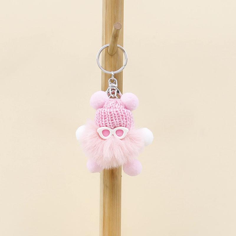 Fur Otter Rabbit Sunglasses Small Coal Ball Plush Pendant Bag Decoration
