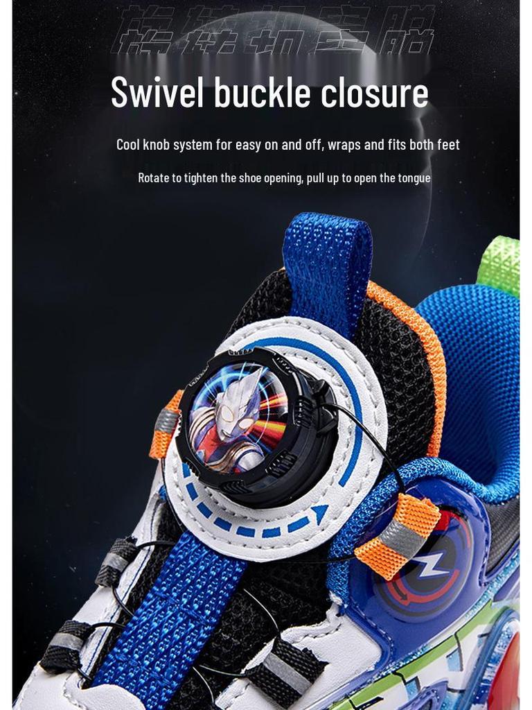 Boys' Light-Up Cartoon Sneakers: 2025 Non-Slip Soft Sole Kids' Running Shoes for Autumn/Winter