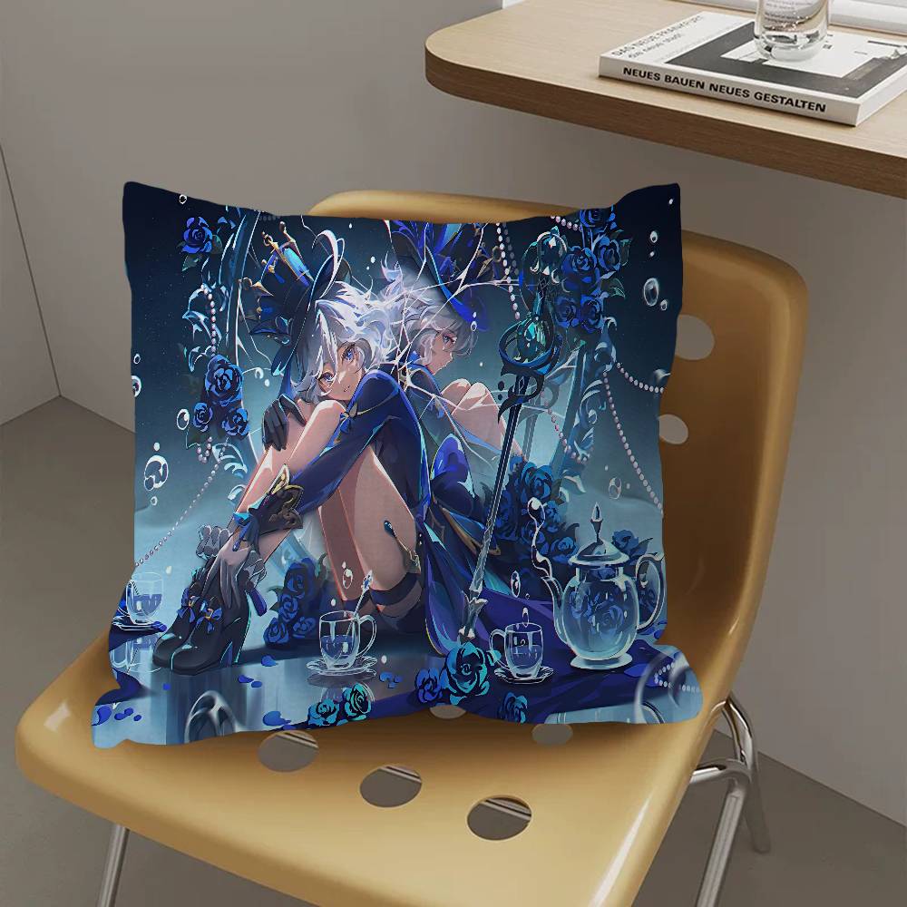 Game F-Furina Pillow Cover Sofa Cushion Cover Home Room Decoration Children Gift