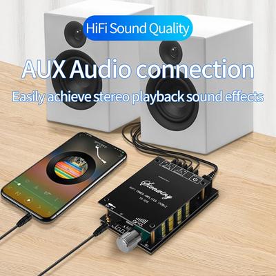 YS-XPSM 150W*2 TDA7498E Stereo Treble Bass Adjustment Bluetooth5.0 Audio Power Amplifier Board Module Dual Channel Heat Sink APP