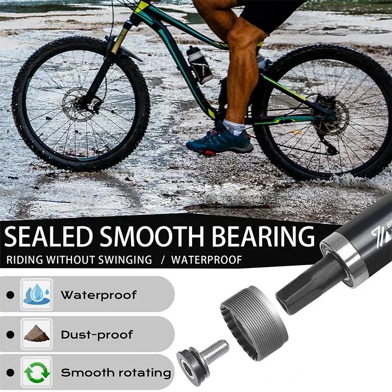 BUCKLOS Bike Bottom Bracket BSA BB68 Sealed Bearing Bicycle Square Threaded Bottom Bracket Hollow Axle 113/120/122.5/126/140mm