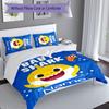 3pcs Custom Name Cute Shark Set,Includes 1 Duvet Cover and 2 Pillowcases,All-season Bedroom Decor