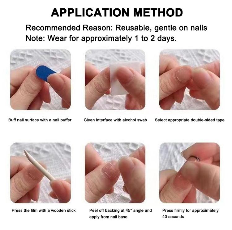 Long Press On Nails Coffin Fake Nails Dark Gothic Acrylic Nails Black Punk False Nails Reusable Glossy Artificial Full Cover False Nail for Women