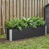 Raised Garden Bed Black 150 x 30 x 36 cm
