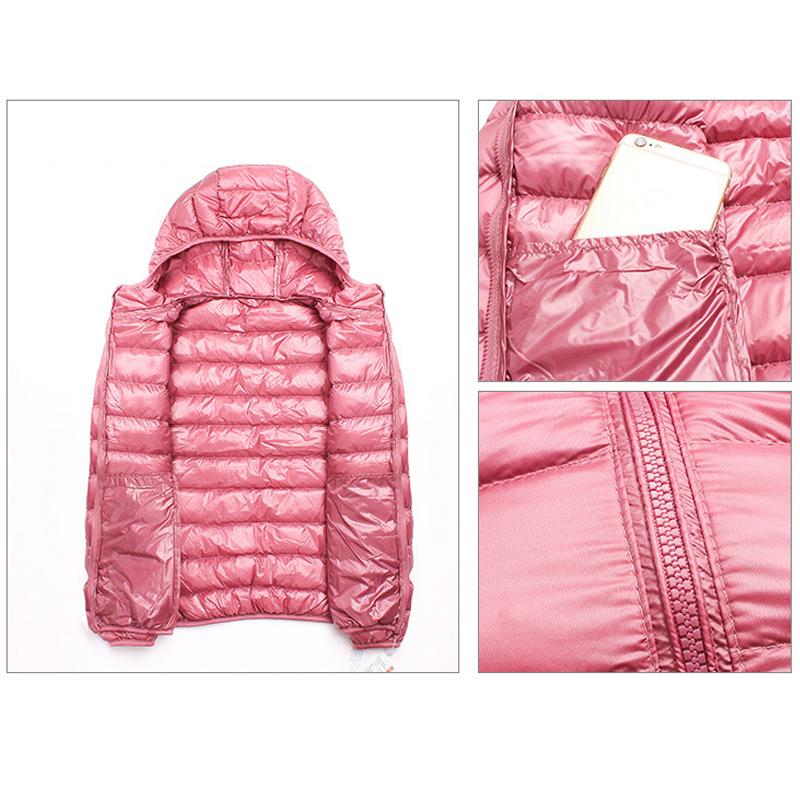 Lightweight Down Jacket Women's Hooded Korean Version of The Short Ladies White Duck Down Lightweight Down Serving Women