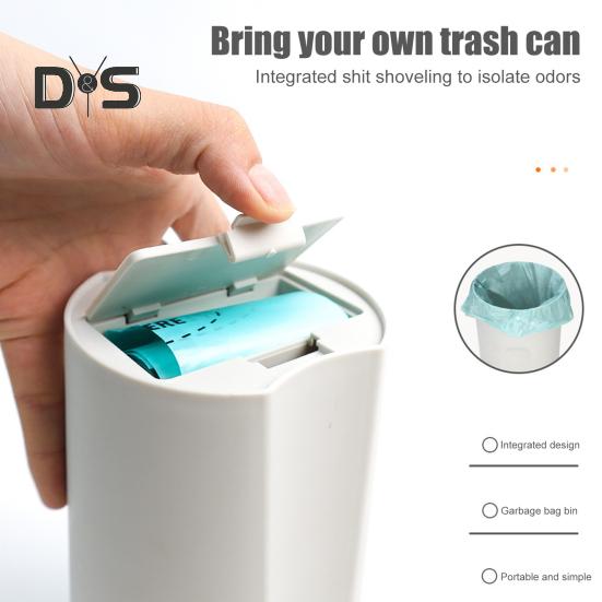 Naběračka na kočičí stelivo s odpadkovou nádobou, velkokapacitní přenosná naběračka s držákem, integrovaná odnímatelná sítka na kočičí stelivo