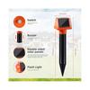 (2pcs) Solar Ultrasonic Animal Repeller Built-in LED Light buzzer Pulse Drive Away Moles Snakes Repellent For Garden Farm Orchard