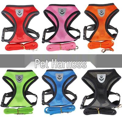 Pet Mesh Harness & Leash Set: Escape-Proof Vest for Dogs & Cats