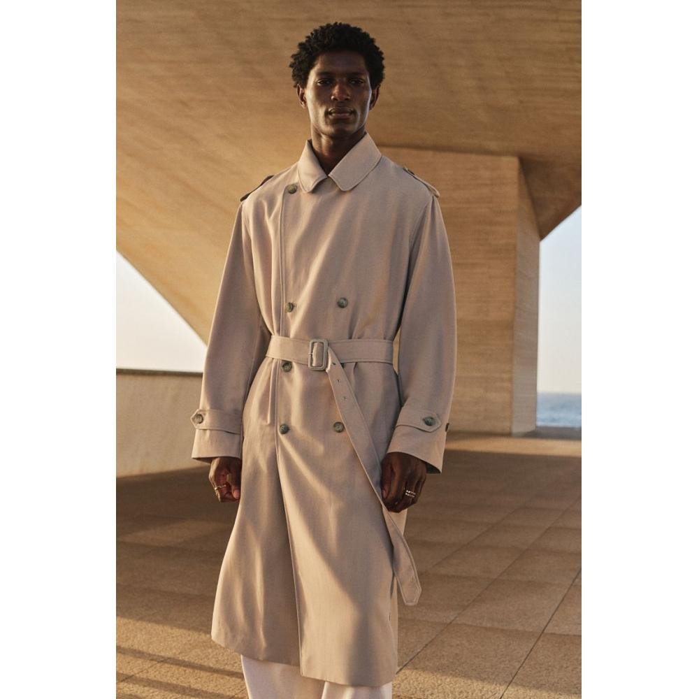 H M trencH Coat Relaxed Fit Beige