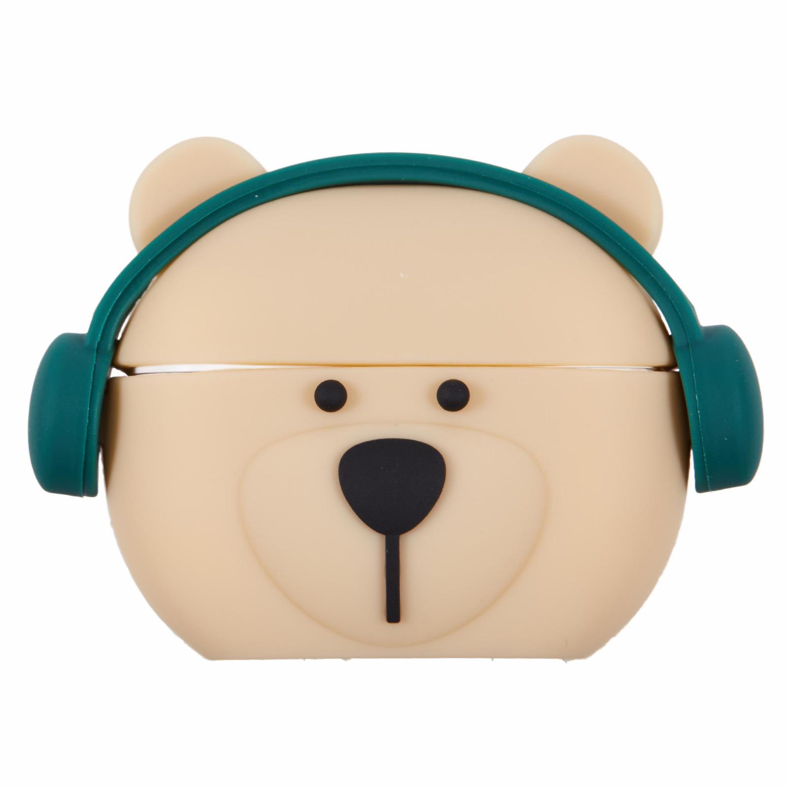 For Apple AirPods Pro Bluetooth-compatible Earphones Silicone Cover Headset Bear Protective Case with Carabiner A