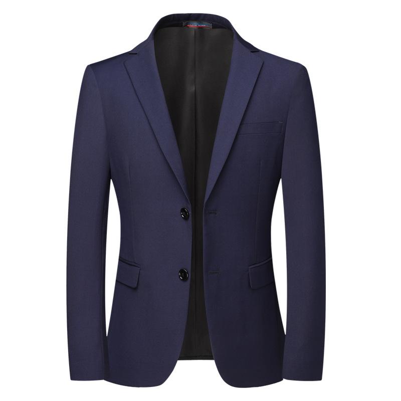 Blazer Men's Fashion Business Solid Color British Style Professional Work Groom Wedding Dress Best Man Blazer Jacket