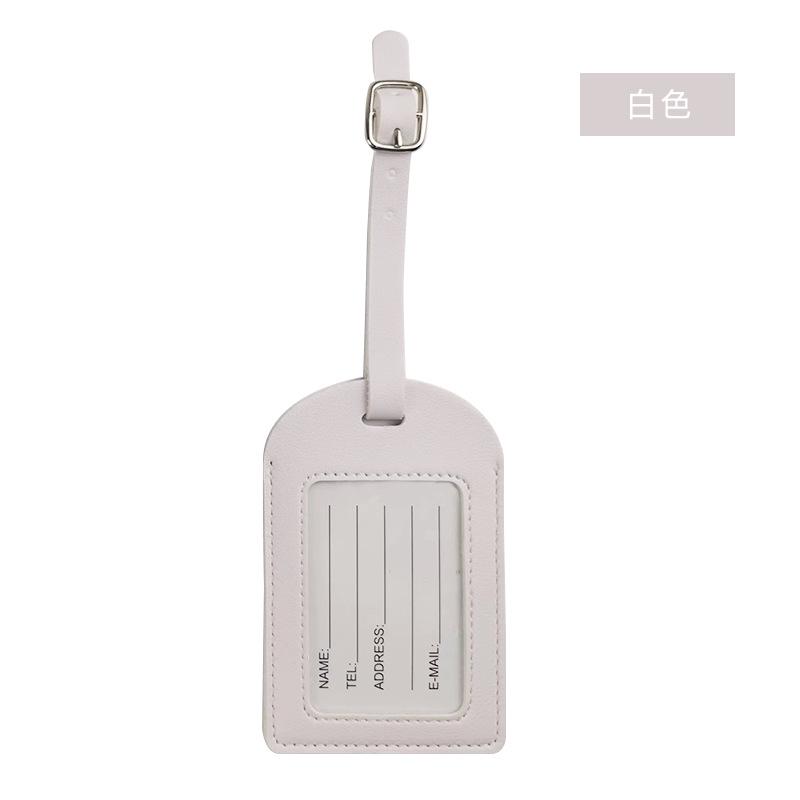 

Новый многоцветный кожаный посадочный талон на самолет, креативная багажная бирка в виде чемодана, кожаная PU багажная бирка для зарегистрированного багажа белый