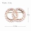 Accessories Double Ring Clothing Accessories Pearl Female Models Anti-glare Silk Scarf Buckle Alloy Brooch Corsage Long-Lasting Color Exquisite Brooch