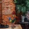 Versatile Yard Accent Colorful Iron Chicken Figurine for Indoor and Outdoor Use