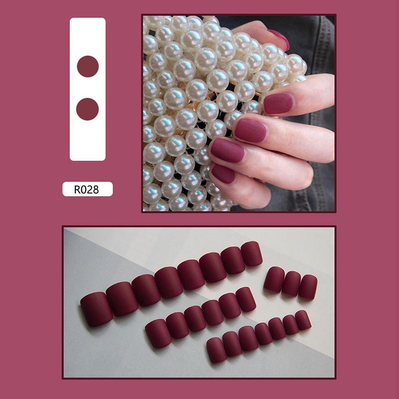 24 Pieces Boxed New Finished Nail Patch Fake Nail Wearable Nail Patch Waterproof